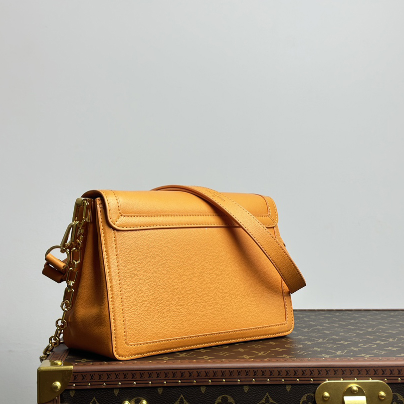 Dauphine MM Orange Calfskin 25CM - Image 4