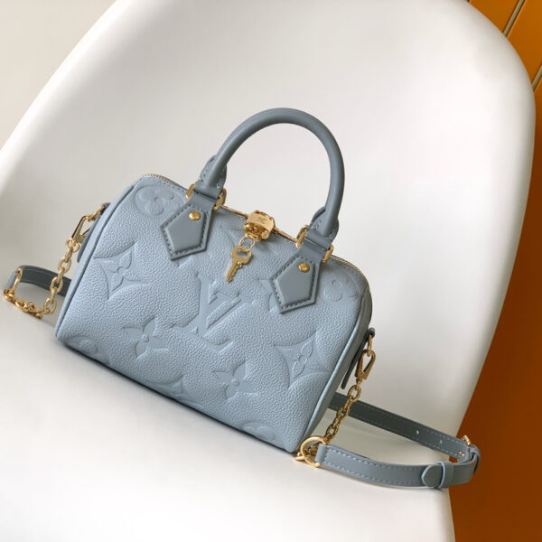Speedy Blue-Grey Embossed Leather 20CM