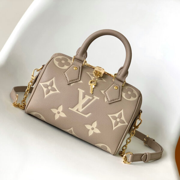 Speedy Milk Tea Embossed Leather 20CM
