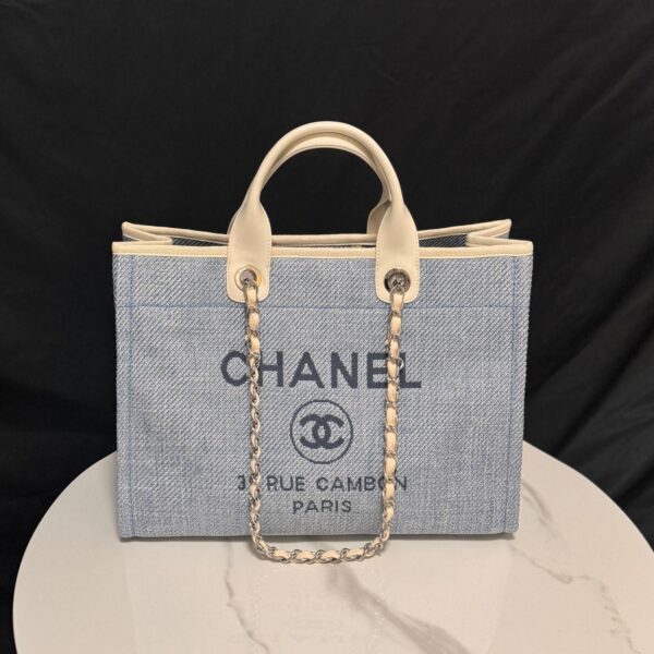 Deauville Tote Collection Light Blue Denim Combination 38CM