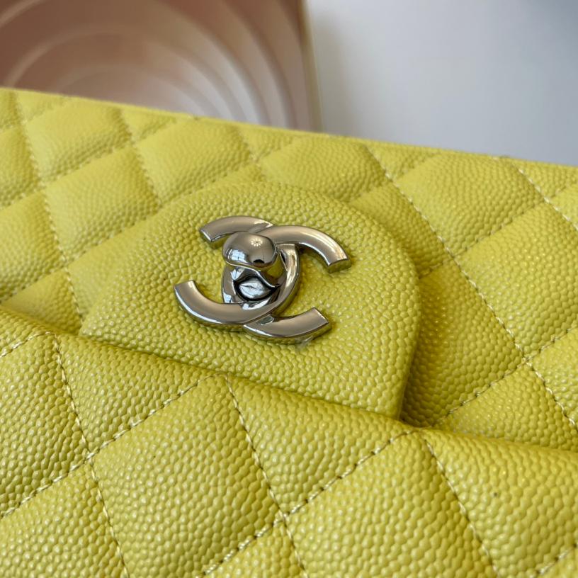 2.55 Reissue Collection Yellow Caviar Calfskin with Silver Hardware 26CM - Image 6
