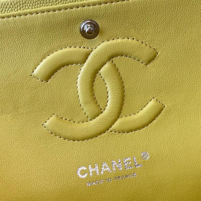 2.55 Reissue Collection Yellow Caviar Calfskin with Silver Hardware 26CM - Image 7