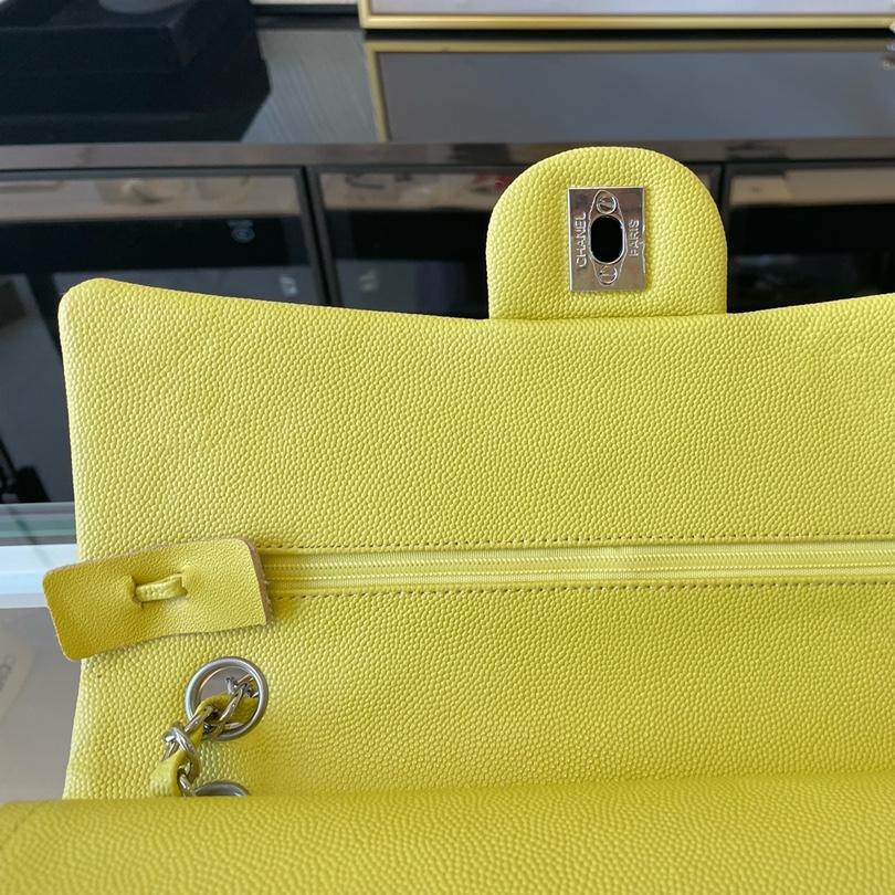 2.55 Reissue Collection Yellow Caviar Calfskin with Silver Hardware 26CM - Image 8