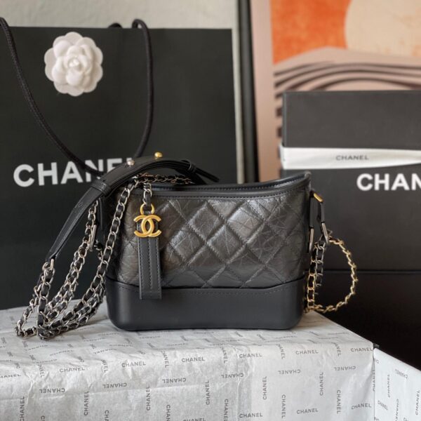 Gabrielle Collection Metallic Grey Calfskin Combination 20CM