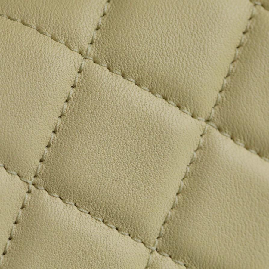 Classic Flap Lambskin Shoulder Bag in Cream Yellow with Vintage Gold Ball Detail, 20cm Premium Upgrade - Image 4