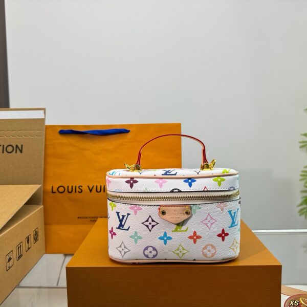 Multicolor LV Vanity Case – Compact Monogram Cosmetic Pouch 19CM