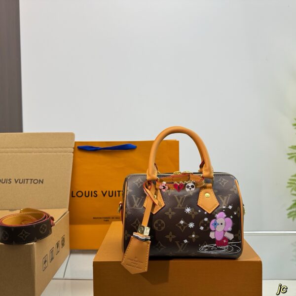 Mini Speedy Monogram Bag with Cartoon Print – 20cm