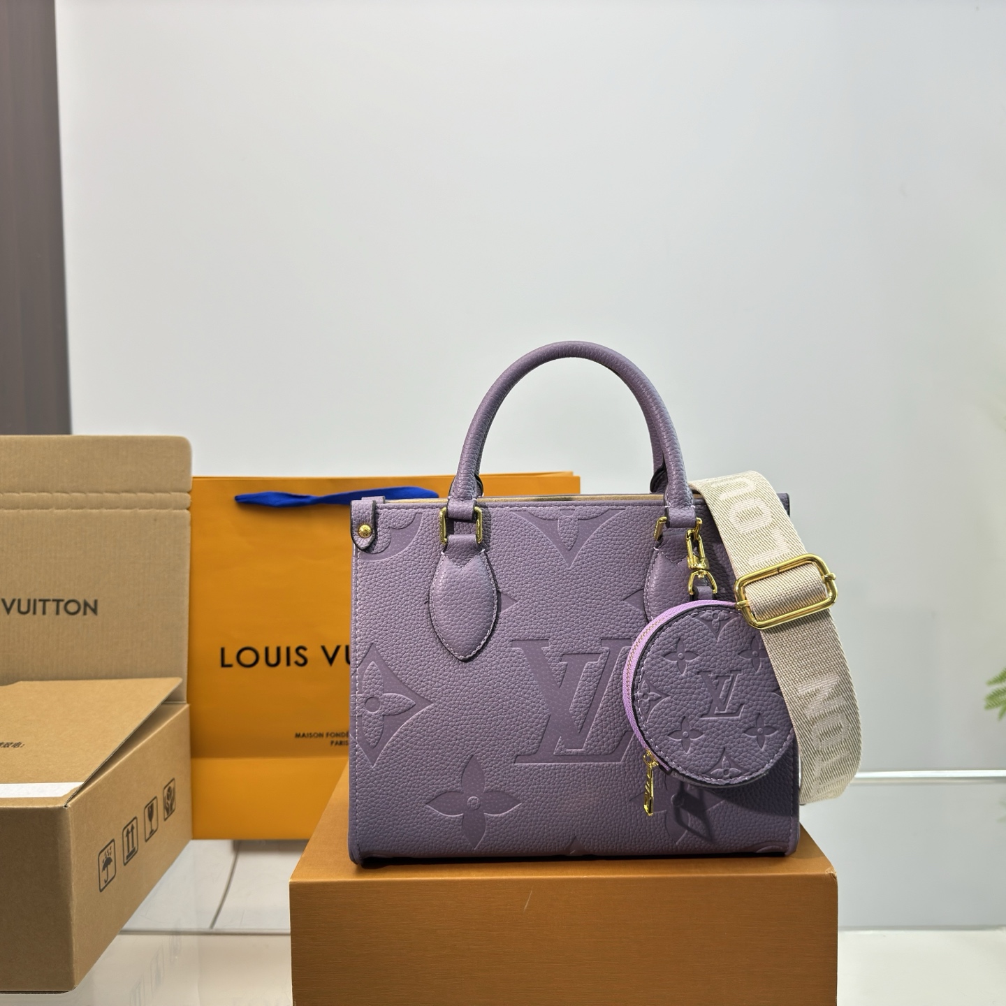 Mini Purple Tote Bag with Wide Strap and Coin Purse 25CM - Image 8