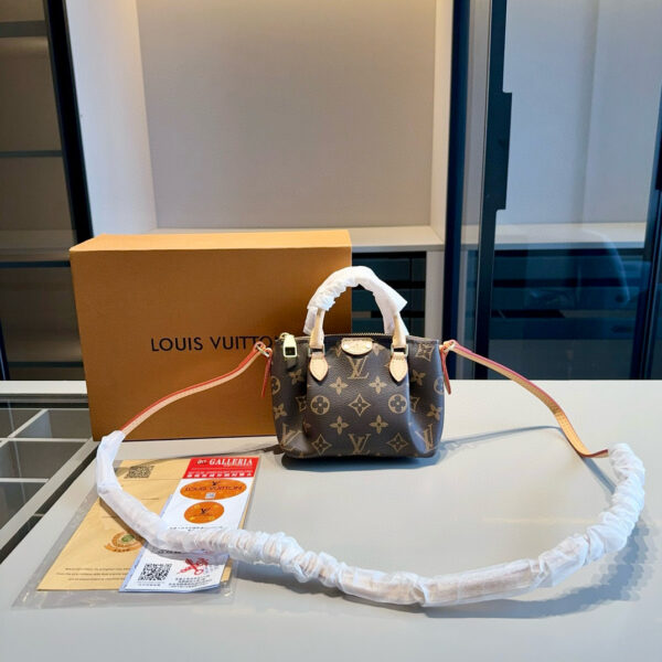 Nano Speedy Monogram Mini Bag – Iconic LV Canvas with Vachetta Leather Trim