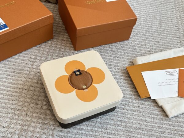 Louis Vuitton Monogram Jewelry Box – Compact Flower Canvas Gift Case 18CM