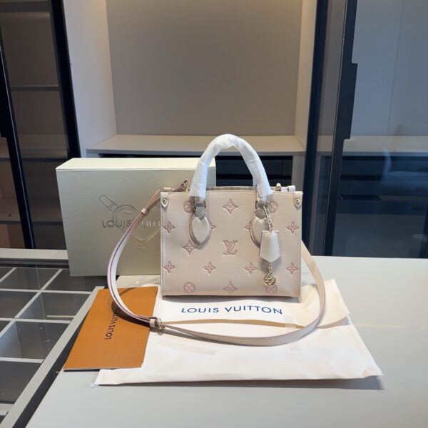 LV Onthego Strawberry Milk Leather Tote – Mini 25cm Edition