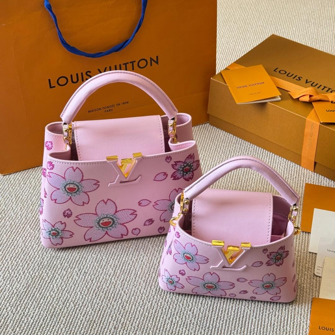 Louis Vuitton Capucines Pink Sakura Print Bag – Limited Edition Top Handle 20CM/27CM