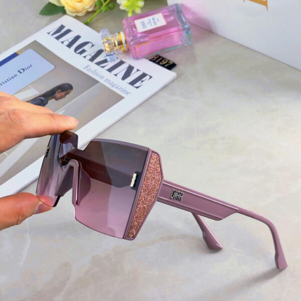 2025 Oversized Shield Sunglasses for Women · Dior-Inspired Frameless Sporty Chic Design
