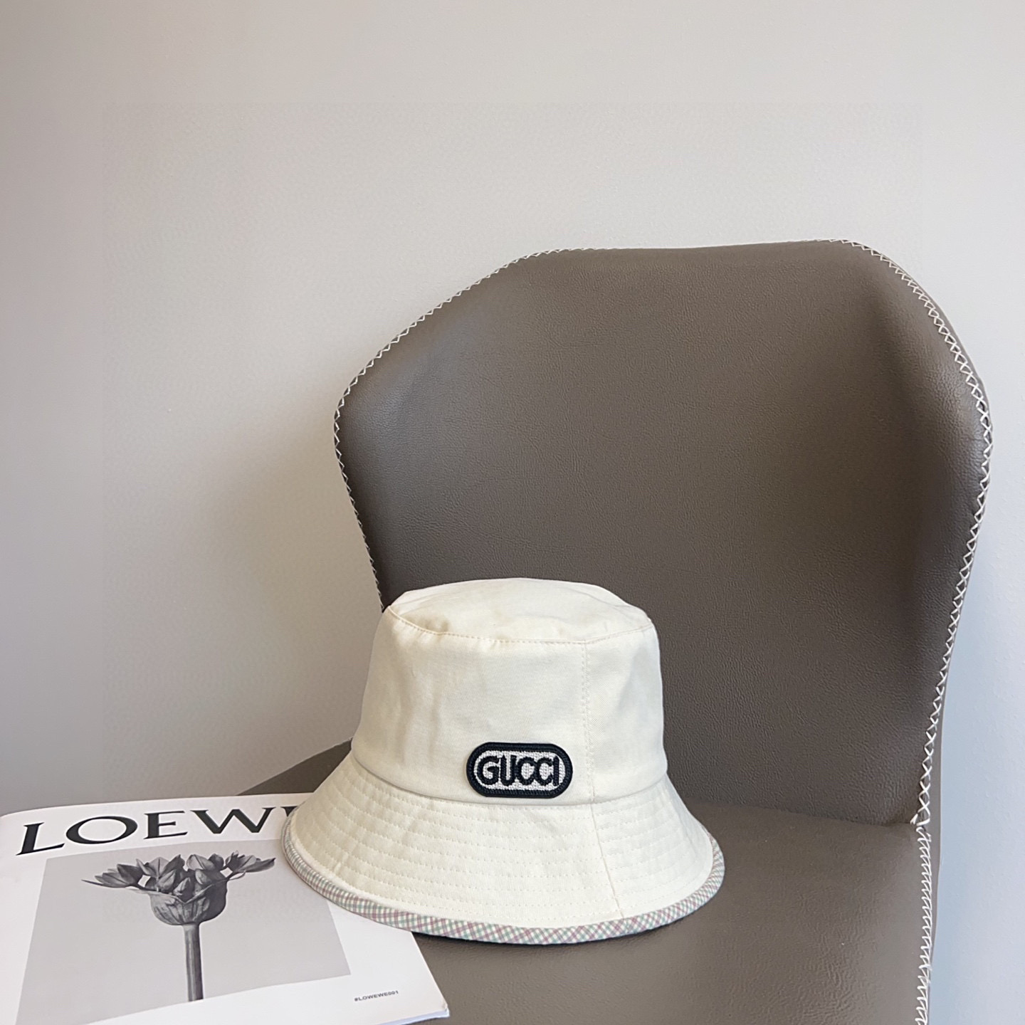Gucci 2025 Cream White Unisex Bucket Hat – Minimalist Everyday Style - Image 3