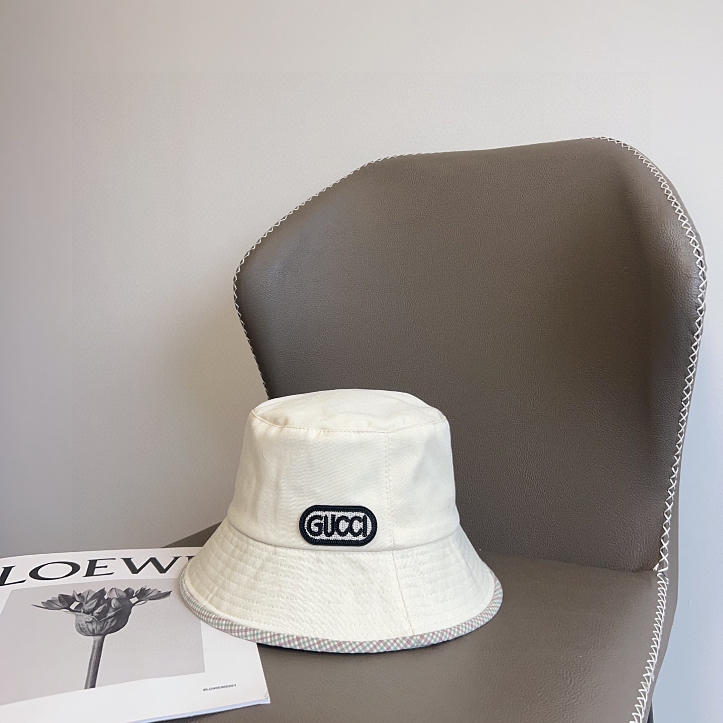 Gucci 2025 Cream White Unisex Bucket Hat – Minimalist Everyday Style - Image 5