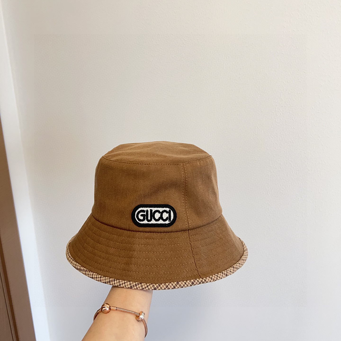Gucci 2025 Unisex Brown Bucket Hat – Casual Streetwear Essential - Image 3