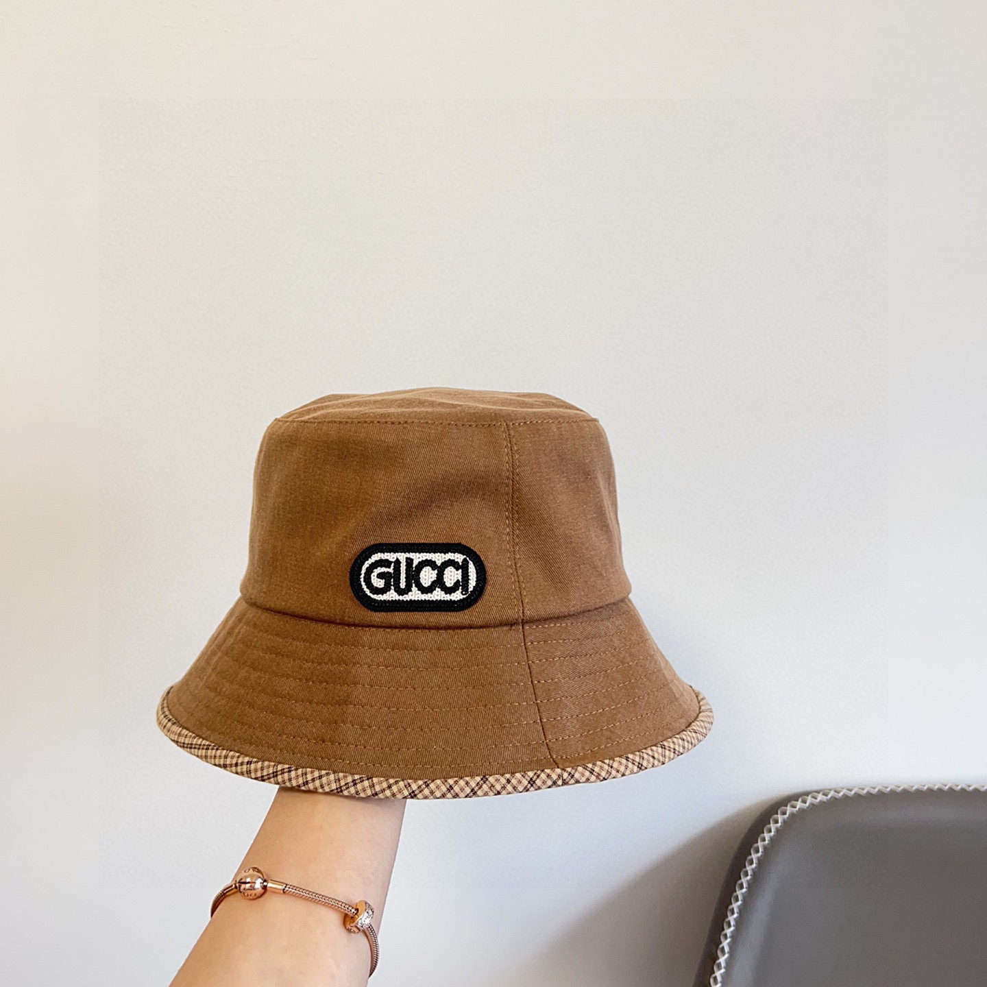 Gucci 2025 Unisex Brown Bucket Hat – Casual Streetwear Essential - Image 6