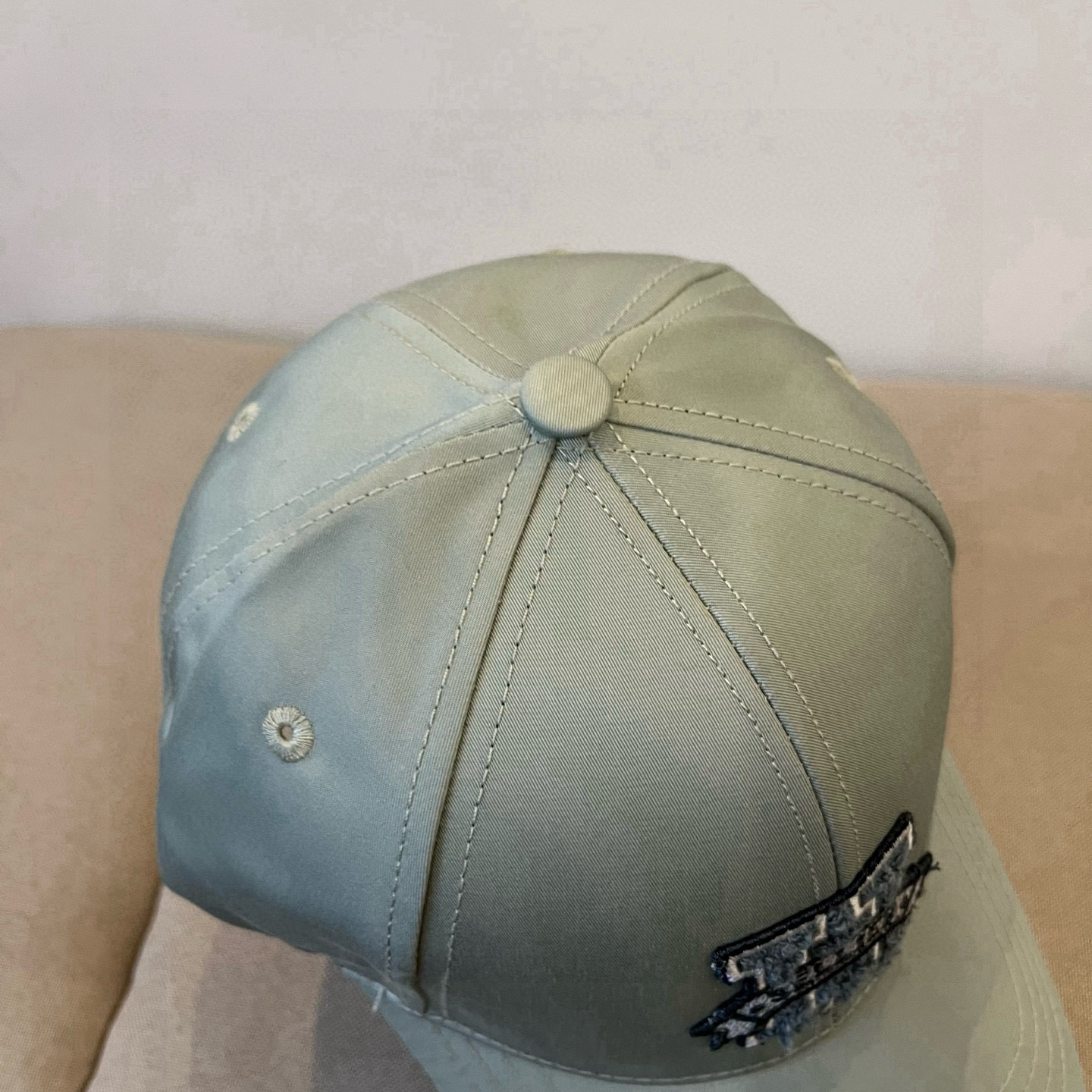 HERMÈS Sage Green Varsity “H” Baseball Cap in Classic Cotton Twill - Image 3