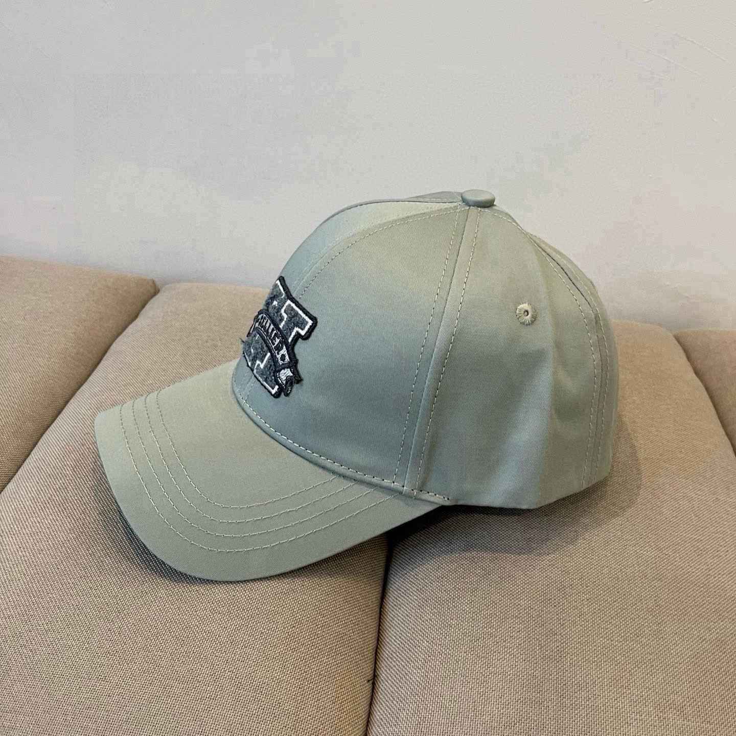 HERMÈS Sage Green Varsity “H” Baseball Cap in Classic Cotton Twill - Image 5