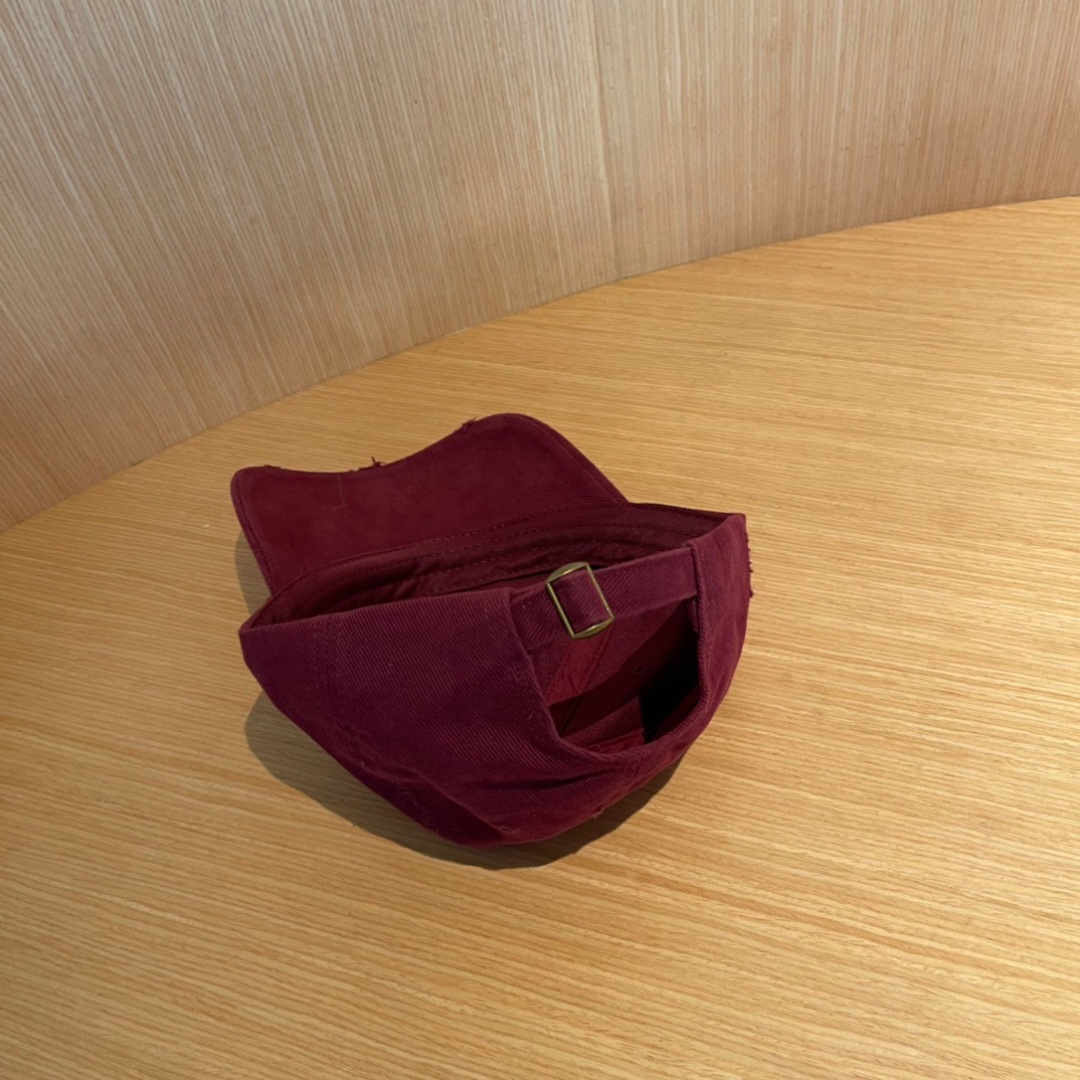 CHANEL Vintage Burgundy Cotton Cap with Crystal CC Logo - Image 10