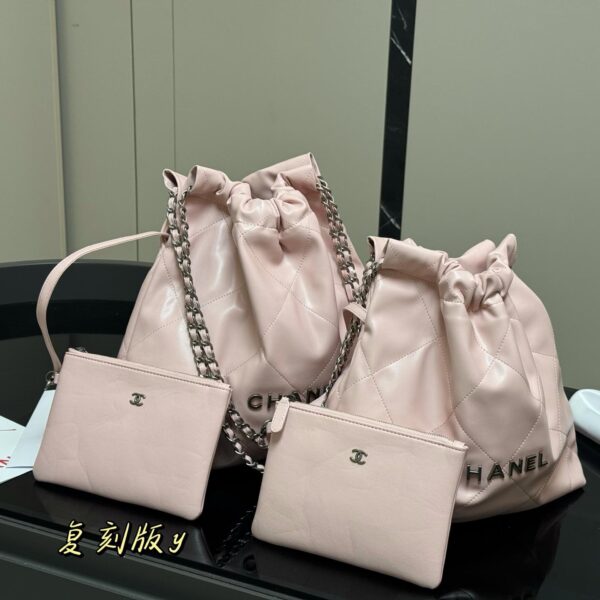 Matte Quilted Lambskin Tote Bag with Chain Strap 35CM/38CM