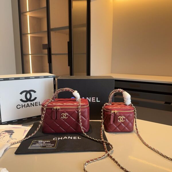 Ankara Red Leather Vanity Box Bag – Mini & Medium