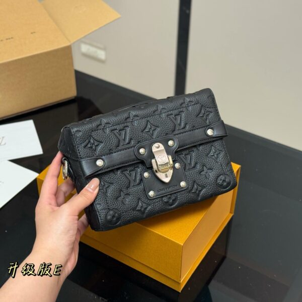 Louis Vuitton Mini Soft Trunk – Black Monogram Leather Box Bag 20CM