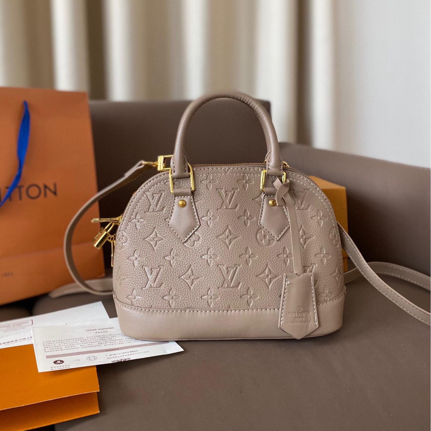 Louis Vuitton Alma BB Embossed Monogram Leather Bag 24CM