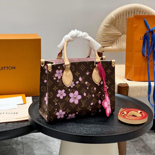 LV × Murakami Cherry Blossom Mini Onthego Tote – 25cm Limited Edition