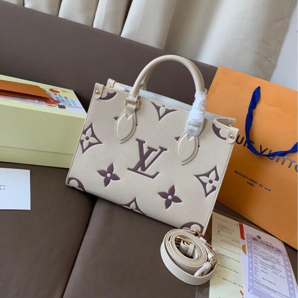 Compact LV Onthego Tote Bag – 25cm Lightweight Everyday Essential