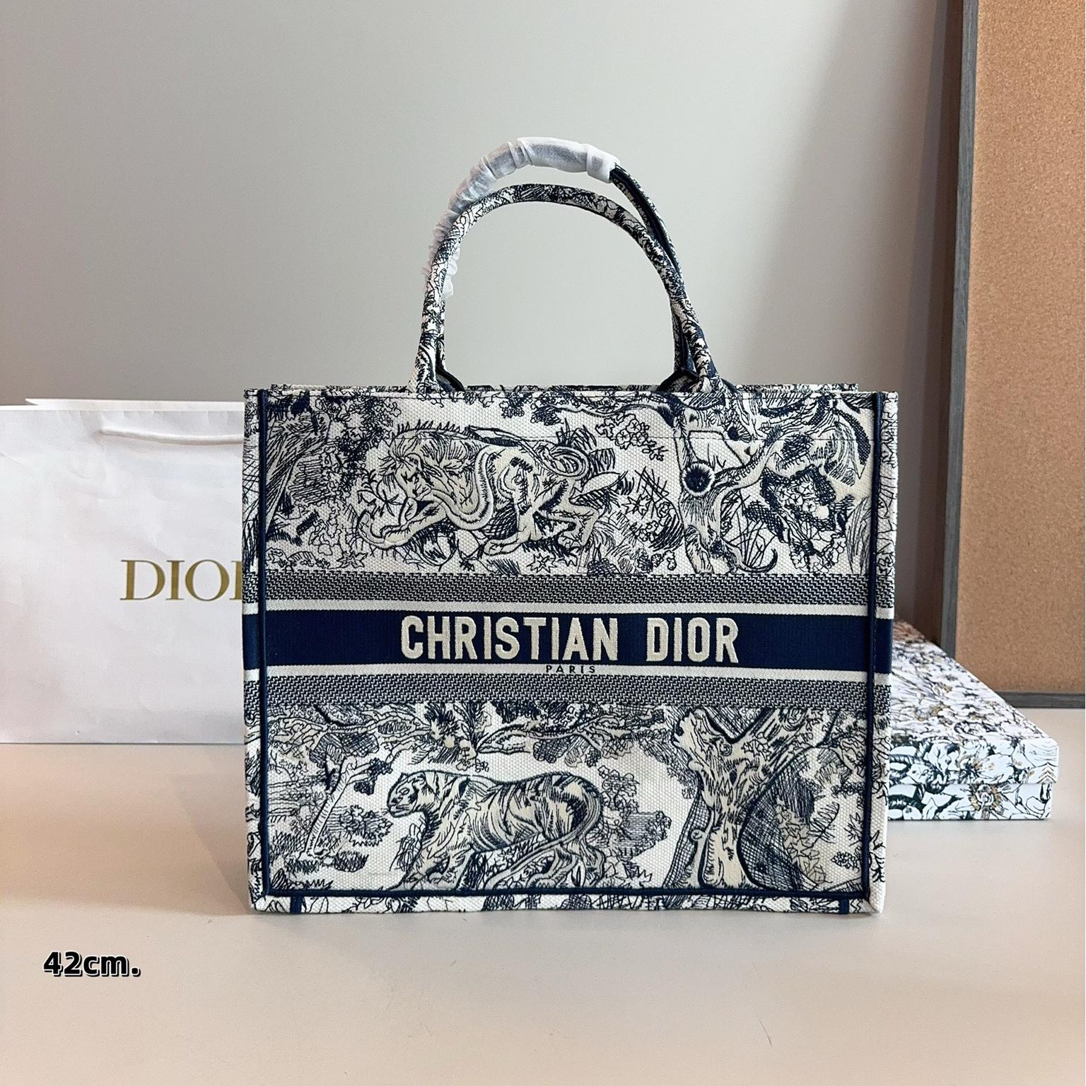 Dior Book Tote in Black & White Paris Allover Embroidered Canvas – Available in 36CM & 41CM - Image 2