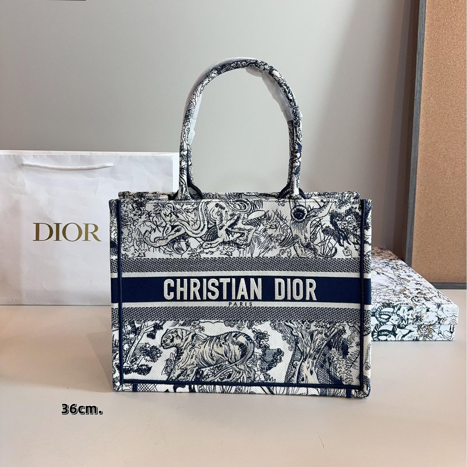 Dior Book Tote in Black & White Paris Allover Embroidered Canvas – Available in 36CM & 41CM - Image 3
