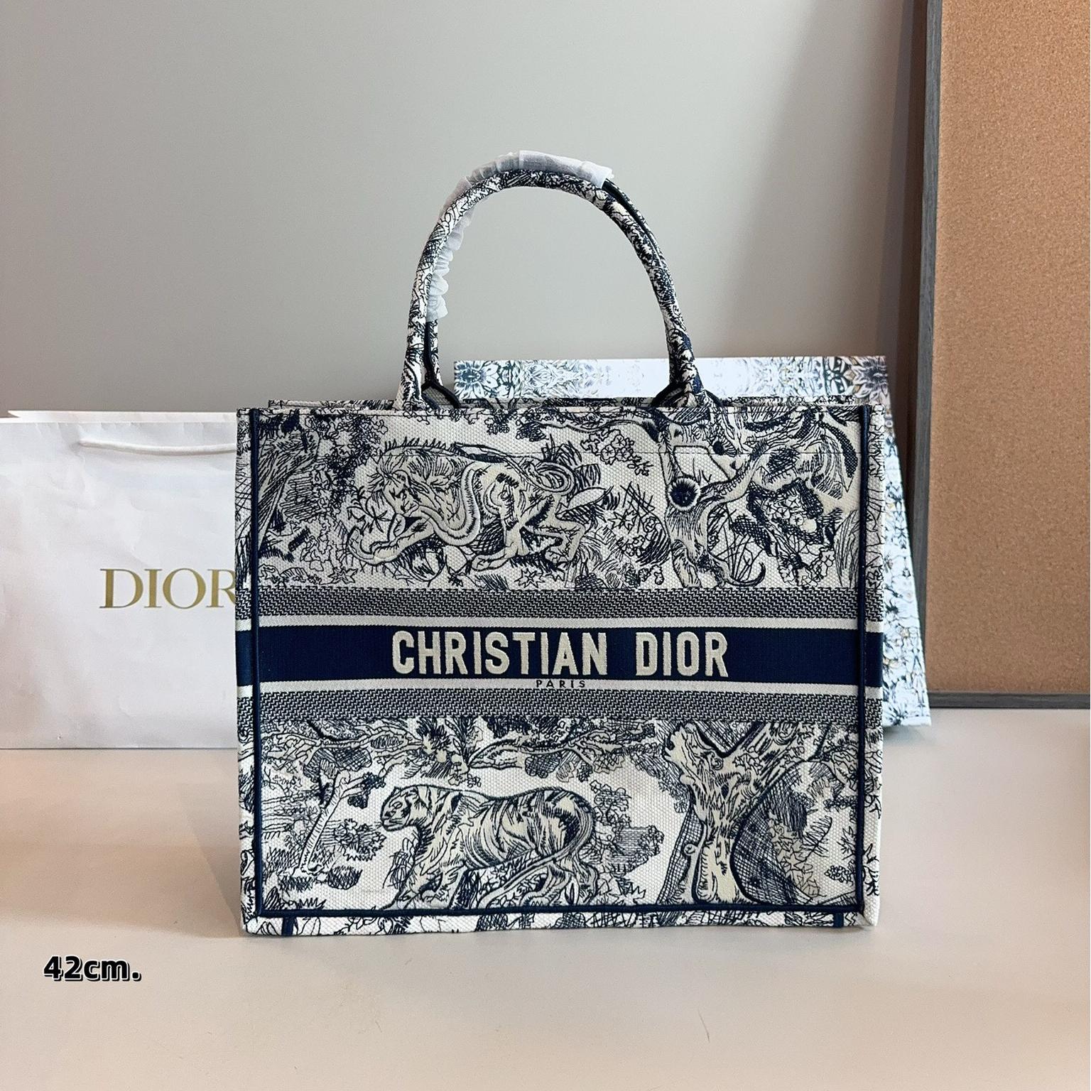 Dior Book Tote in Black & White Paris Allover Embroidered Canvas – Available in 36CM & 41CM - Image 6