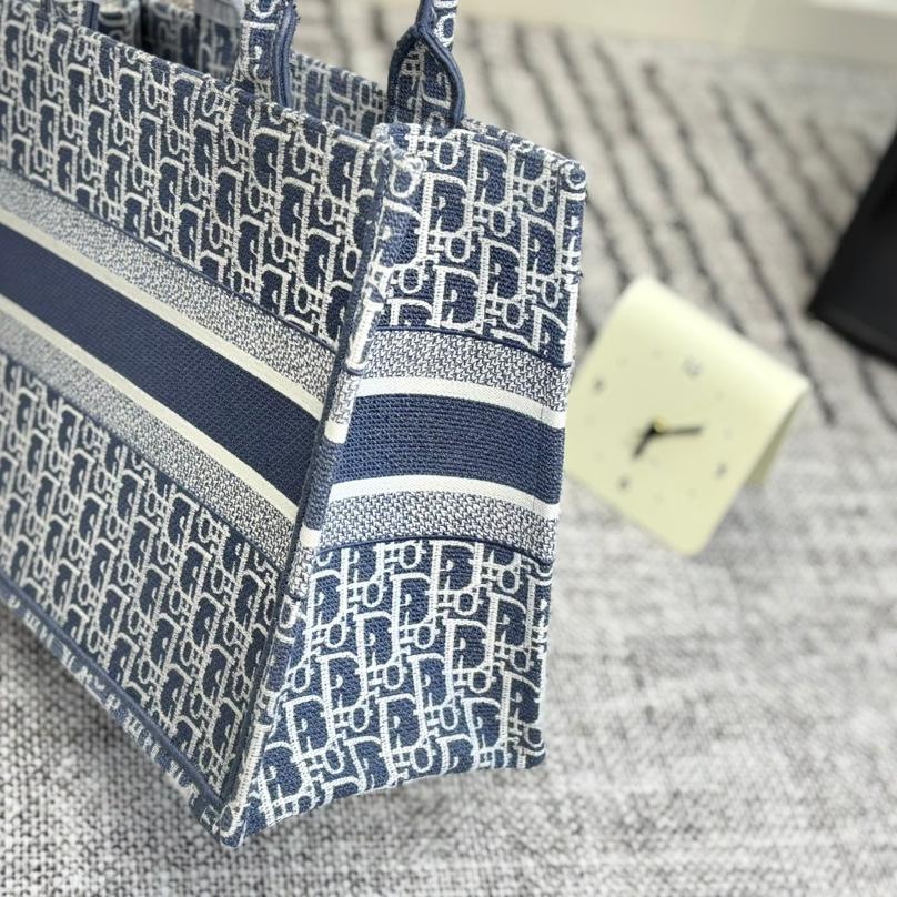 Dior-Inspired Oblique Book Tote – Monogram Embroidered Canvas Bag in 3 Sizes 26CM/36CM/42CM - Image 7
