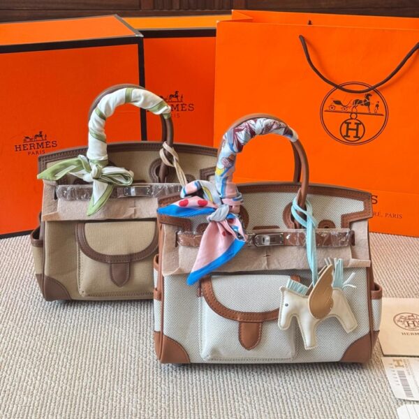 Birkin Cargo 25 in Canvas and Togo Leather – 2025 Edition of Utility and Elegance