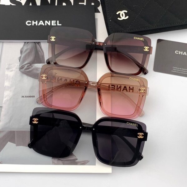 Classic Oversized Square Sunglasses with Polarized Lenses · Chanel-Inspired Design