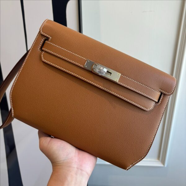 Kelly Depeches 25cm Clutch Bag in Epsom Leather